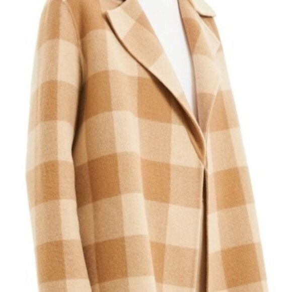 THEORY Double-Faced Check Overlay Wool Pea Coat NWT - Picture 8 of 14